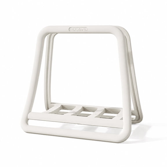 Aemutady Vertical Laptop Stand Holder, Space Saving Desktop Organizer, Sturdy Non-Slip Notebook Dock for Office Desk, White