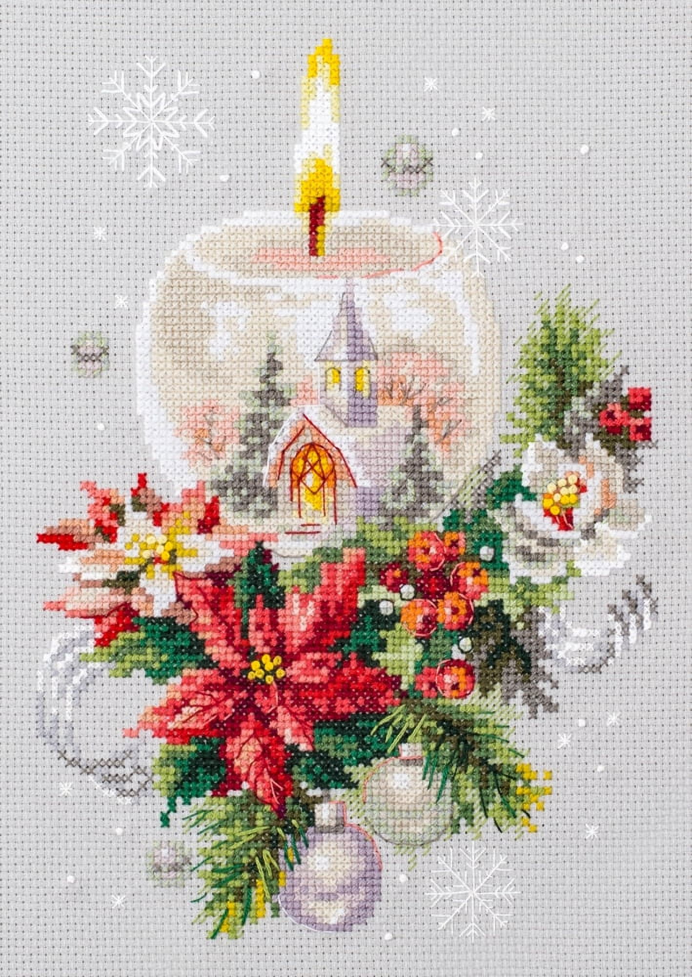 Сhristmas Candle Cross Stitch Kit by Magic Needle