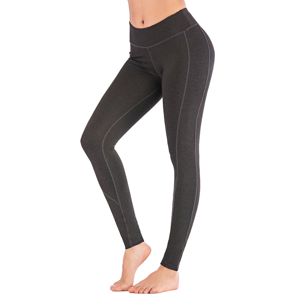 huaai fashion women high waist yoga pants side pockets sports leggings