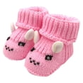 thumbnail image 1 of huajiao Baby Girls Boys Knit Booties Newborn Anti Slip First Walking Shoes Sock Slippers Infant Soft Warm Shoes Winter Boots, 1 of 3