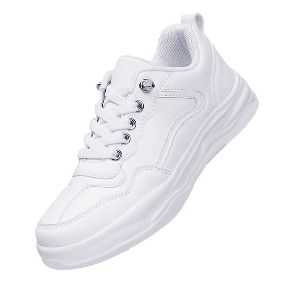 huajiao Boys Girls Uniforš¦ Low Top Sneakers White Tennis School Walking Shoes Lightweight Toddler Kids Cheerleader Sneakers