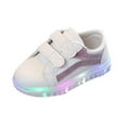 thumbnail image 1 of huajiao Infant Baby LED Light Up Shoes Boys Girls Glowing PU Leather Non 𝗦lip Walking Shoes Spring Lightweight Sneakers, 1 of 2