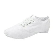 huajiao Jazz Shoes for Girls Boys Canvas Unisex Slip-On Dance Shoes Toddler/Little Kid/Big Kid Soft Soled Training Shoes