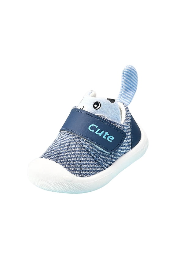 Toddler Squeaky Sneakers Flat Non Slip Strap First Walking Sport Shoes Baby Boys Girls Outdoor 10c Shoes for Boys