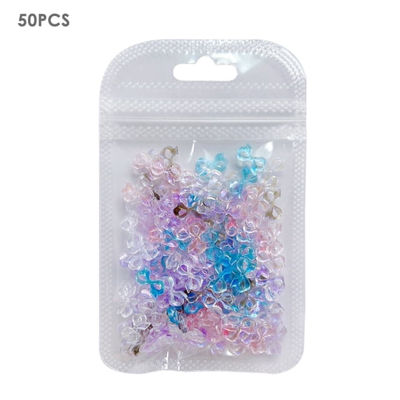 huanledash 1 Bag Jelly Ribbon Bow Nail Art Charm Bowknot Nails Jewelry Glitter Women Girl DIY Manicure Decoration Resin Candy Color Summer Nail Decoration