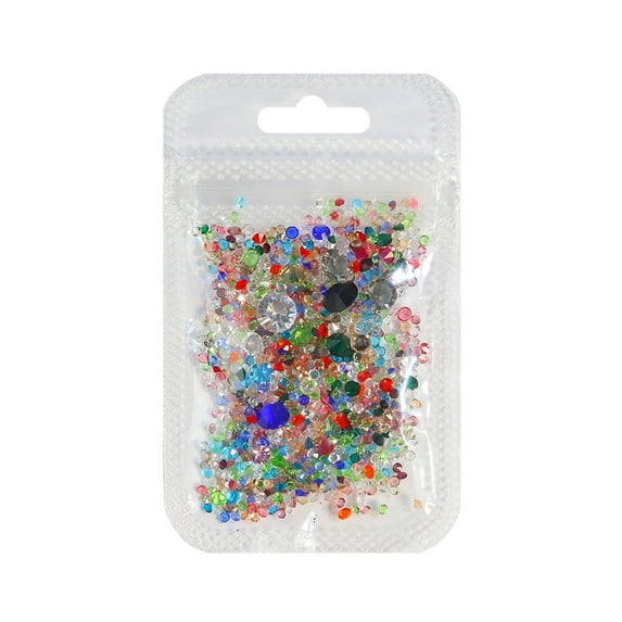 huanledash 1 Bag Nail Art Rhinestone Shining Glitter Sparkling DIY Stunning Visual Effect Colorful Pointed Base Nail Charm Decor Nail Salon Supply