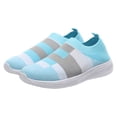 thumbnail image 1 of huanledash 1 Pair Flat Shoes Soft Sole Slip on Breathable Flat Platform Anti-skid Walking Lightweight Sneakers Women Walking Shoes Daily Wear, 1 of 1