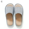 thumbnail image 1 of huanledash 1 Pair Unisex Indoor Slippers Open Toe Non-slip Long Service Life Simple Flat Slippers for Bedroom, 1 of 8