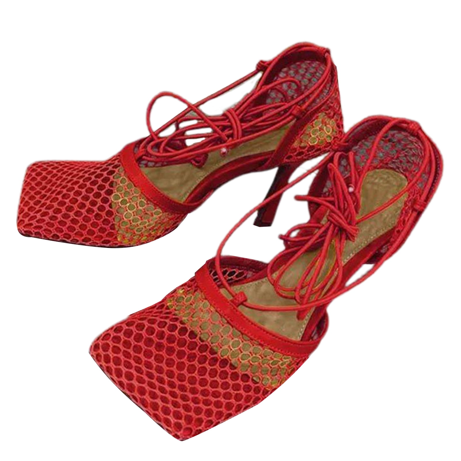 Lace-Up High-Heeled Bandage Sandals