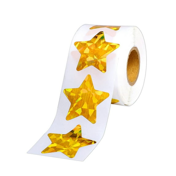 Huanledash 1 Roll Star Sticker Exquisite Self-adhesive Creative DIY Wrapping Box Star Sticker Home Supply