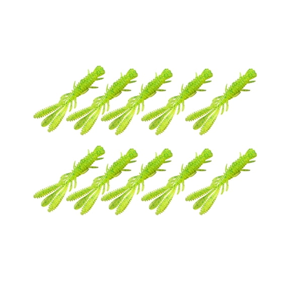 huanledash 10Pcs 7cm/2.45g Fishing Lure Good Flexibility High Elasticity Simulation Design Bright Color Bite Resistant Fishing Tackle TPE Floating Crawfish Soft Shrimp Bait Outdoor