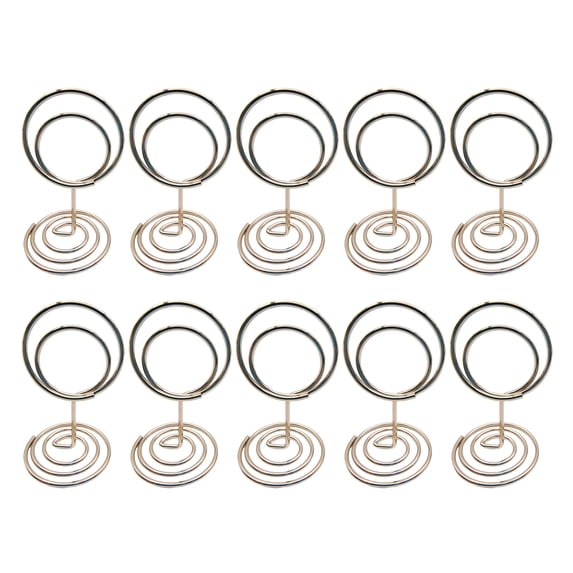 huanledash 10Pcs Memo Holders Compact Geometric Round Small Size Table Card Holders Home Supply