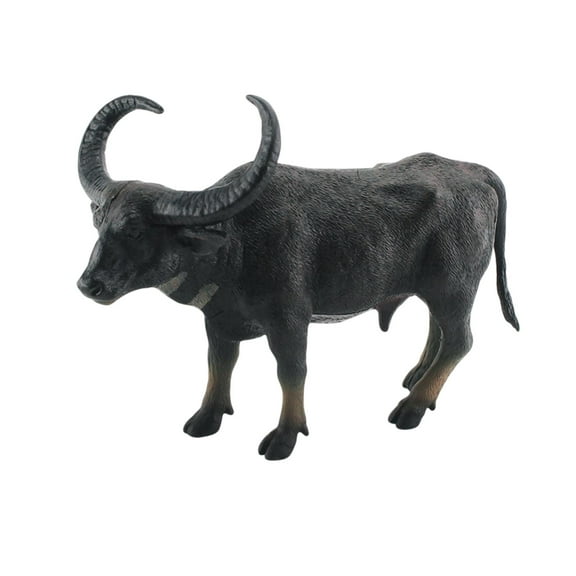huanledash Cattle Figurine Realistic Water Buffalos Bull Cow Muskox Miniature Solid Model Early Learning Educational Toy Wild Animal Statue Model Desktop Ornament Model Gift