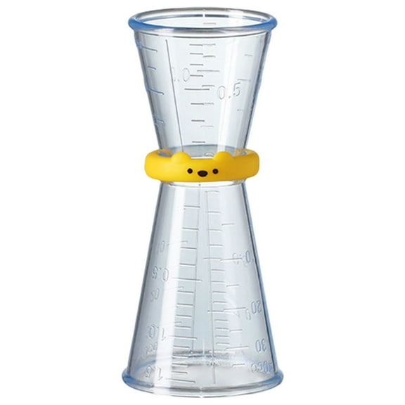 huanledash Drink Maker Cup with Scale Cartoon Bear Large Capacity Plastic Bottle DIY Making Drinkware Food Grade Tea Milk Mug Cocktail Wine Shaker Bottle Kitchen Supplies