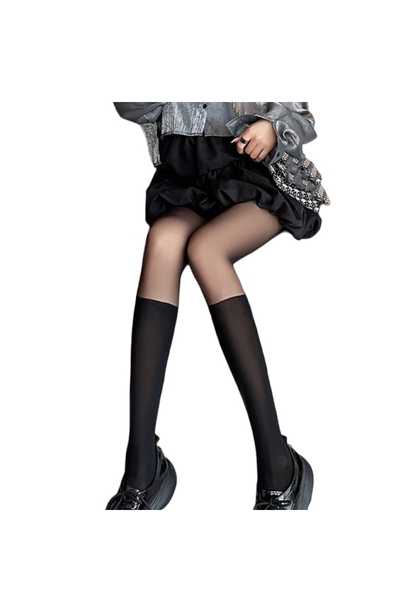 Fake Calf Stitching Shaping Ultrathin Seamless Women Stockings Sexy See-through Good Elasticity Clear Bottomed Pantyhose