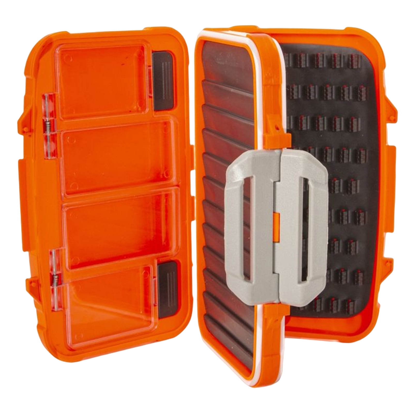 huanledash Fishing Tackle Box Sturdy Lightweight Portable Thicken Texture Multifunctional Shockproof ABS Double-open Fishing Box Flies Accessories