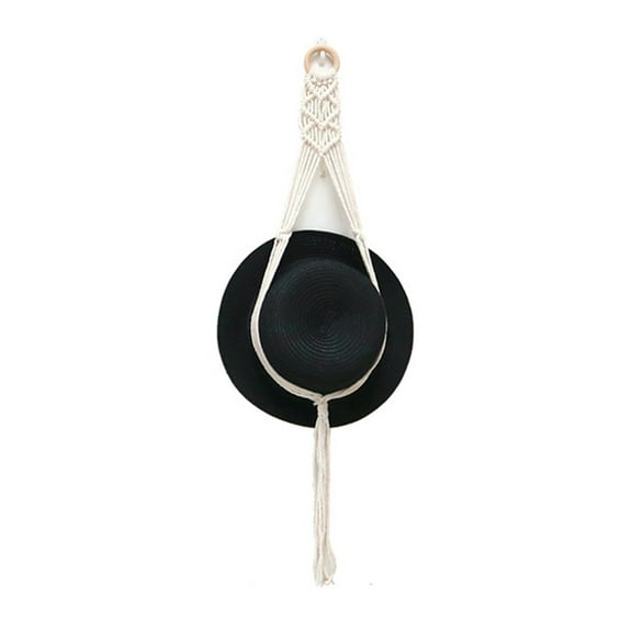 huanledash Hat Hanger Bohemian Handcrafted Elaborate Craftsmanship Unfading Wear-resistant Storage Modern Wall Hanging Hat Rack Living Room Accessory