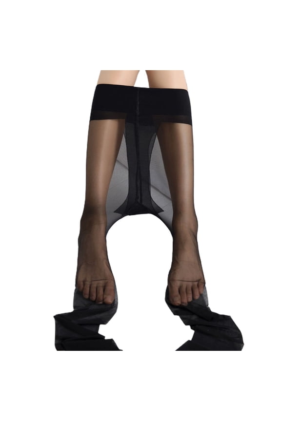 Invisible Stretchy Bottoming T-shaped Crotch Ultrathin Seamless Transparent Tights Stockings for Home