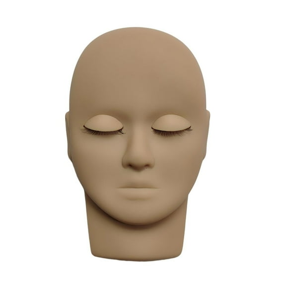 huanledash Lash Mannequin Head Simulated with Removable Eyelids Multifunctional False Eyelash Extensions Practice Head Model Make Up Supply