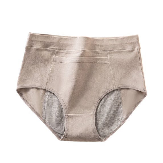 huanledash Leakproof Period Panties High-rise Breathable High Elasticity Menstrual Briefs for Daily Life