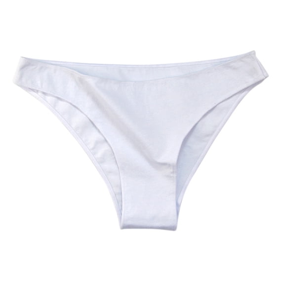 huanledash Low-Rise Elastic Waistband Seamless Women Briefs Simple Solid Color Cotton Panties