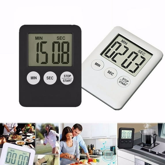 huanledash Magnetic Square LCD Digital Timer Kitchen Cooking Countdown Alarm Clock Tools
