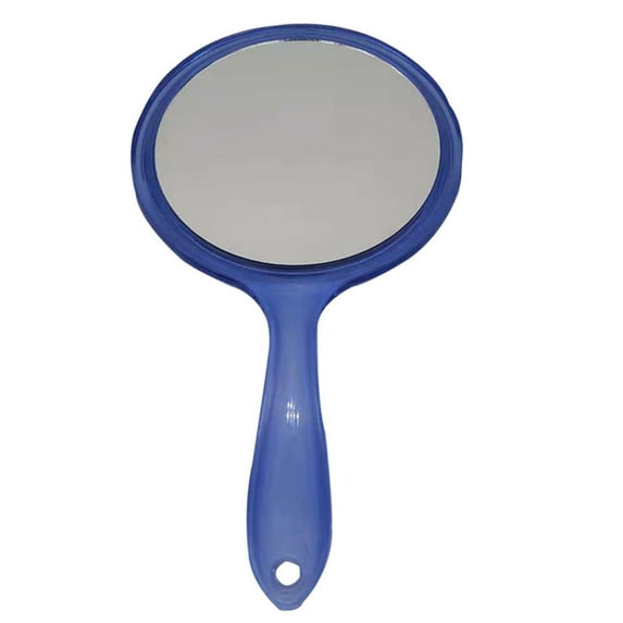 huanledash Makeup Mirror Clear Image Comfortable Grip Good Reflection Cosmetics Burr Free Double-Sided Handheld Magnifying Mirror Gift Supply