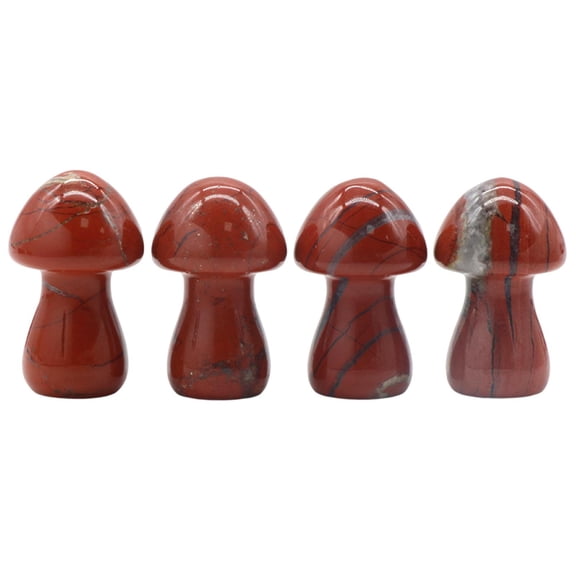 huanledash Mushroom Ornament Carved Nice-looking Small Room Decor DIY Micro Landscape Faux Crystal Clear Mushroom Figurine Present