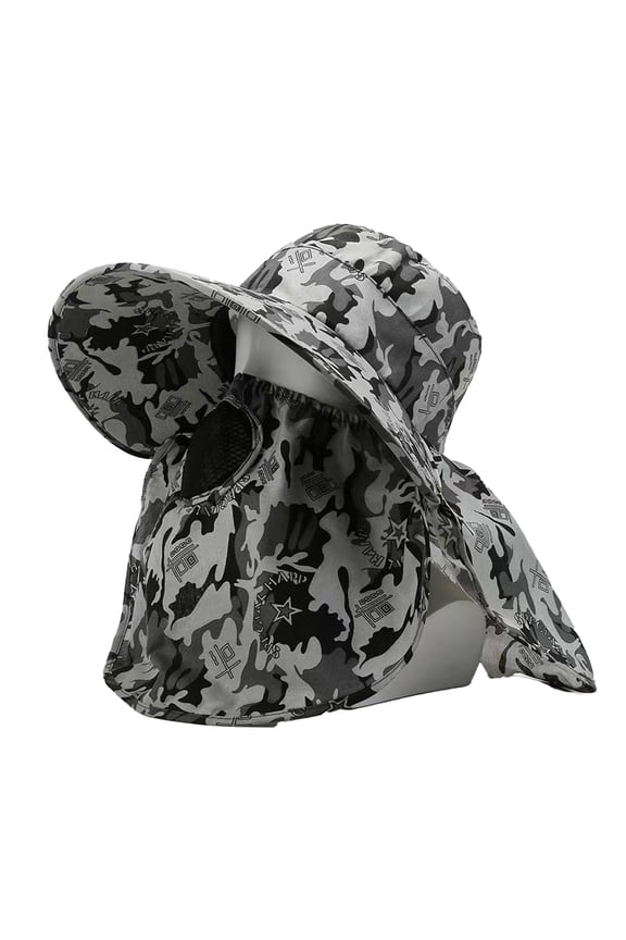 Sun Hat Full Face Sunshade Wide Brim Anti UV Sunburn Sun Summer Outdoor Hiking Fishing Tea Picking Hat Man Supply