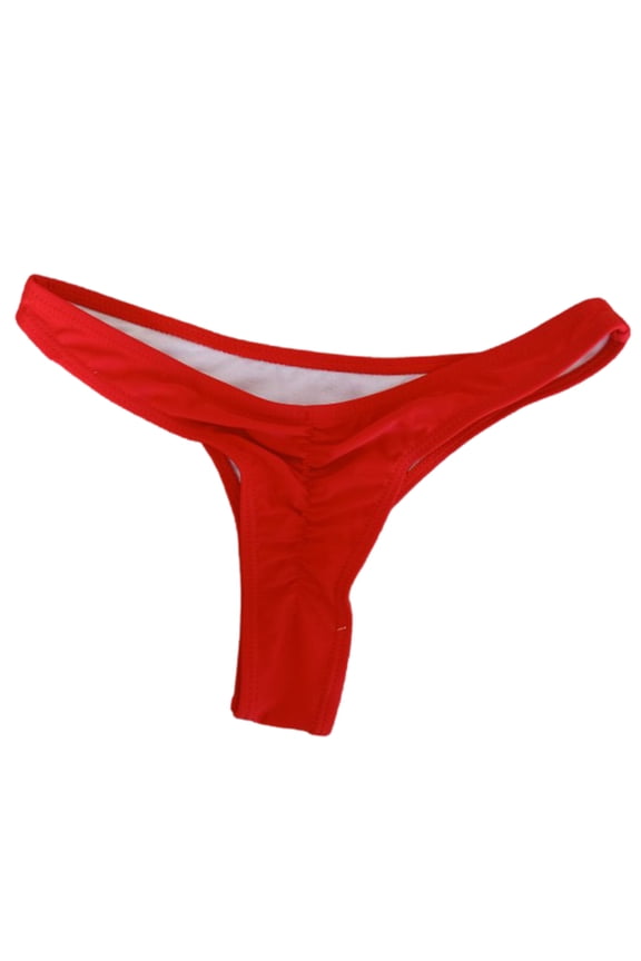 Swimming G-string Solid Color T-shaped Quick-drying Soft Bikini Panties for Daily Wear