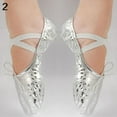 thumbnail image 1 of huanledash Women Girl Shining Faux Leather Ballet Gymnastics Dance Shoes, 1 of 6