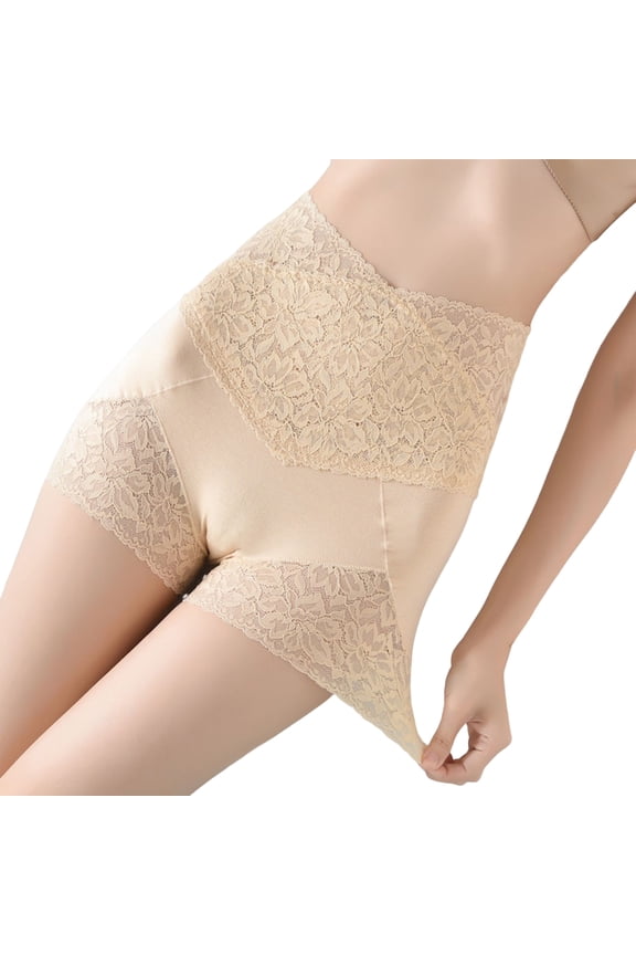 Women Safety Shorts Stretchy Body Shaping Sexy High Waist Flower Lace Briefs Intimacy Clothes