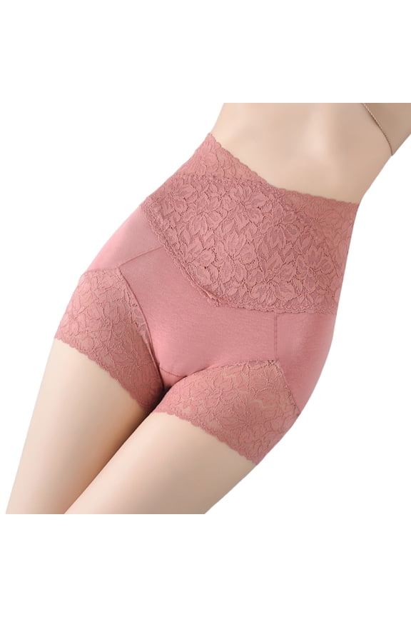 Women Safety Shorts Stretchy Body Shaping Sexy High Waist Flower Lace Briefs Intimacy Clothes