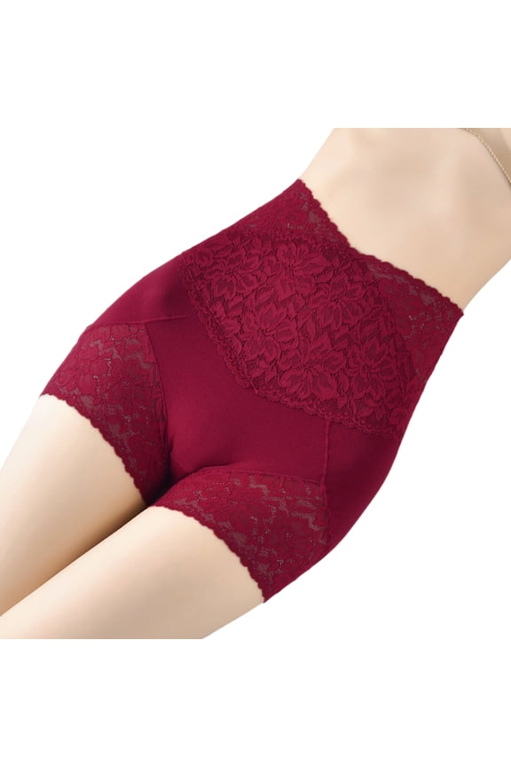 Women Safety Shorts Stretchy Body Shaping Sexy High Waist Flower Lace Briefs Intimacy Clothes