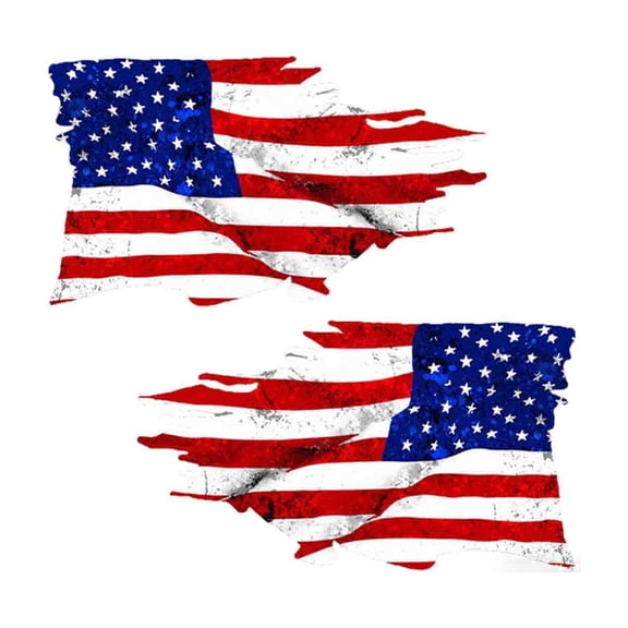 huayou 4th of July Patriotic Waving American Flag Stickers, Independence Day Festive Decorative Car Ornament, for Car Truck Laptop Cooler RV Outdoor Decor