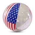 thumbnail image 1 of huayou 4th of July Patriotic American Flag Beach Ball, 15.74 inch Inflatable Glitter Ball Pool Party, for Pool Beach Backyard Party Decoration, 1 of 5