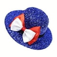 thumbnail image 1 of huayou 4th of July Patriotic Dog Cat Top Hat with Red White Blue Bow Decoration, Independence Day Cute Animal Headgear, for Party Holiday, 1 of 5