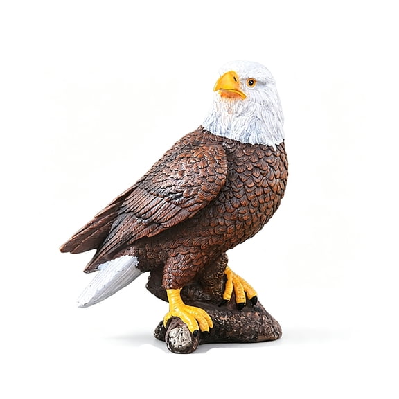 huayou 4th of July Resin Eagle Statue, Durable Realistic Bald Eagle Sculpture, for Party, Office, Tabletop, Shelf, Fireplace