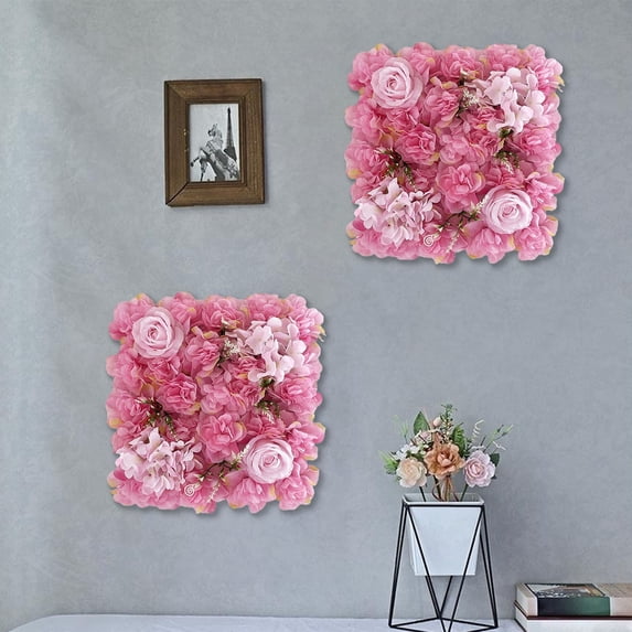 huayou Artificial Rose Flower Wall Panel, Fake Floral Backdrop, Decoration, for Wedding Decorative Use, Ceremony Background Layout