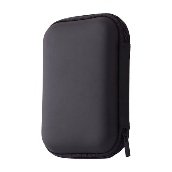 huayou Black Hard Shell Portable Digital Device Storage Case, Shockproof Zipper Carry Box, for Camera, Charging Cables, Small Sundries