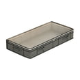 thumbnail image 1 of huayou Black Large Under Bed Storage Bag, Clear Top Multi Fabric Handles Large Bedding Organizer Sack, for 90L Seasonal Garments, Long Term Storage, 1 of 6