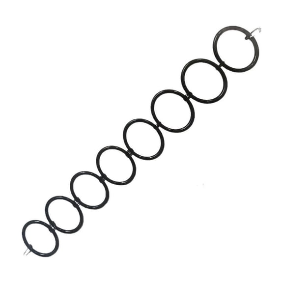 huayou Black Ring Reptile Climber, 8 Connected Rings with Hooks for Snake Lizard Terrarium Decor