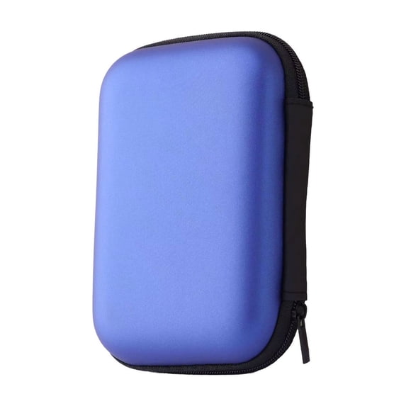 huayou Blue Hard Shell Portable Digital Device Storage Case, Shockproof Zipper Carry Box, for Camera, Charging Cables, Small Sundries