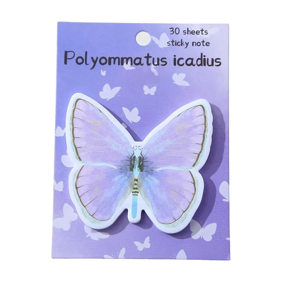 huayou Butterfly Shape Sticky Note Set, Unique Wing‑pattern Self‑stick Memo Sheets, Removable Adhesive Notepad for Scrapbook Decoration, Reading Annotation and Office Marking