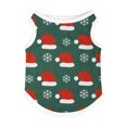 thumbnail image 1 of huayou Christmas Pet Sleeveless Vest, Santa Hat & Snowflake Printed Dog Cat Tank Top, Holiday Warm Clothes for Small Medium Pets, XL Size, 1 of 7