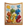 thumbnail image 1 of huayou Cute Dinosaur Blanket, Soft, Lightweight, Comfy, for Camping, Hotel, Living Room, Home Decor, 1 of 4