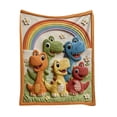 thumbnail image 1 of huayou Cute Dinosaur Blanket, Soft, Lightweight, Comfy, for Camping, Hotel, Living Room, Home Decor, 1 of 4