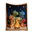 thumbnail image 1 of huayou Cute Dinosaur Blanket, Soft, Lightweight, Comfy, for Camping, Hotel, Living Room, Home Decor, 1 of 5