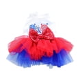 thumbnail image 1 of huayou Cute Patriotic Pet Cozy Dress, Festive Theme with Sequin Bow for Dog Cat Party and Everyday Wear, 1 of 6