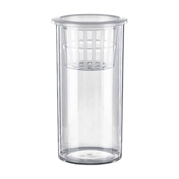 huayou Cylindrical Clear Aquarium, Small Micro Landscape Tank for Desktop Decoration and Easy Fish Keeping Daily Use